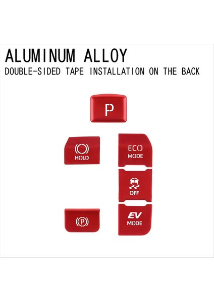 Toyota Alphard 40 Serisi Dişli Düğmesi Sticker Üst Düzey Sürüm Için Handbrake Düğmesi Sticker Alüminyum Kırmızı (Yurt Dışından) indirimleri