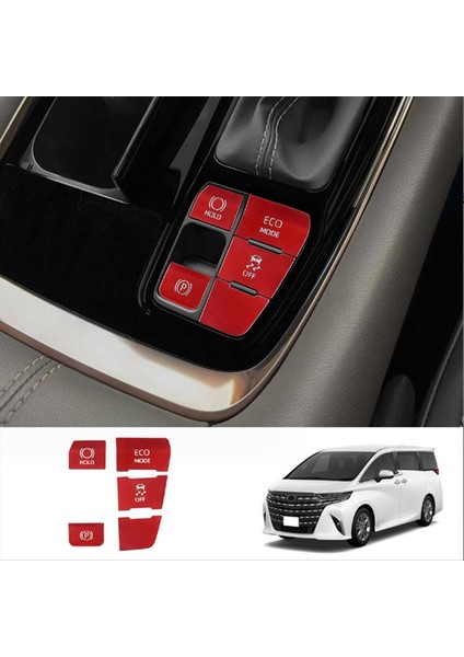 Toyota Alphard/vellfıre Için Araç El Bakı Düğmesi Sticker Alüminyum 40 Serisi 2023+ Dişli Düğmesi Sticker Kırmızı (Yurt Dışından) fiyatları