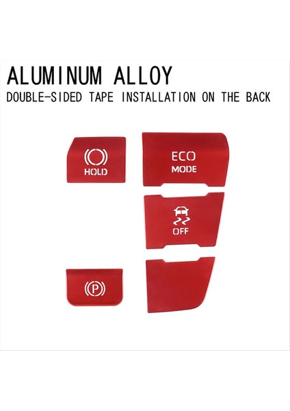 Toyota Alphard/vellfıre Için Araç El Bakı Düğmesi Sticker Alüminyum 40 Serisi 2023+ Dişli Düğmesi Sticker Kırmızı (Yurt Dışından) fırsatları