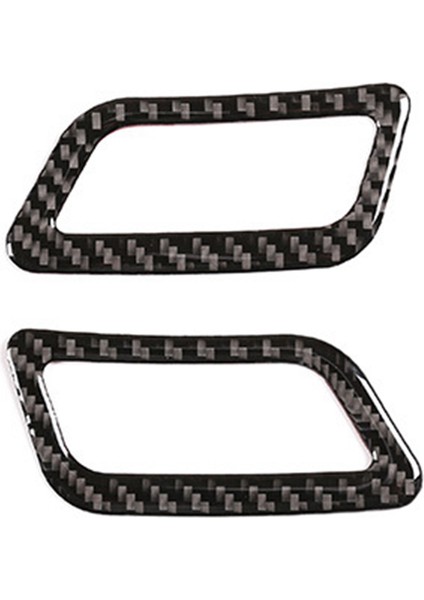 2pcs Yumuşak Karbon Fiber Ön Gösterge Tablosu Yan Hava Outlet Döşeme Koşullandırma Havalandırma Kapak Çıkartma Nissan X-Trail 2014-2018 (Yurt Dışından)