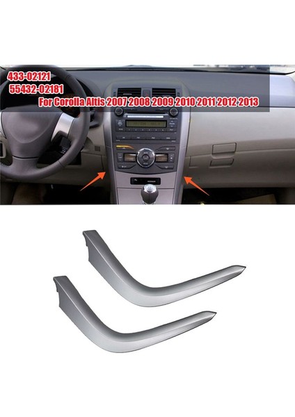 1paır Merkezi Kontrol Gösterge Tablosu Hava Çıkışı Toyota Corolla Altis Için Alt Trim Şerit 2007-2013 55433-02310 55432-02450 (Yurt Dışından) fiyatları
