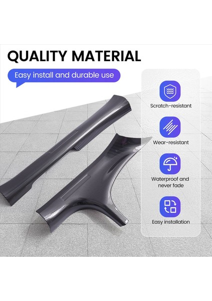 4pcs Kapı Eşik Korumaları Kapı Eşik Giriş Koruyucusu Dekor Karbon Fiber Renk Byd Conta / Byd Atto 4 Için (Yurt Dışından) modelleri