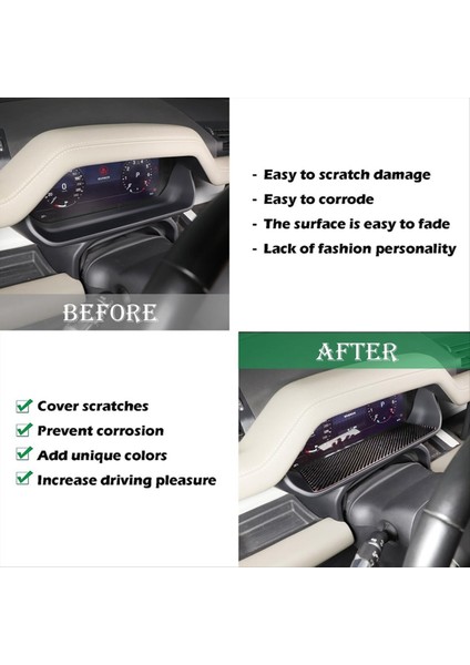 Land Rover Defender Için Karbon Fiber 90 110 130 2020-2024 Gösterge Paneli Panel Kapak Trim Iç Aksesuarlar (Yurt Dışından) modelleri