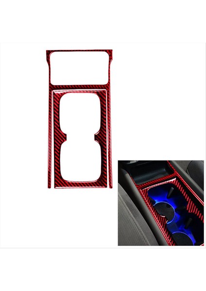 Honda Civic Için 2 Adet 2006-2011 Kırmızı Karbon Fiber Iç Merkez Kupası Kapak Trim (Yurt Dışından) indirimleri
