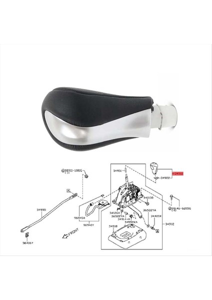 Nissan Infiniti Için Şanzıman Dişlisi Vardiyalı Knob Assy 34910-4GA0A 2014-2018 Vites Kontrol Kolu Düğmesi 349104GA0B (Yurt Dışından) modelleri