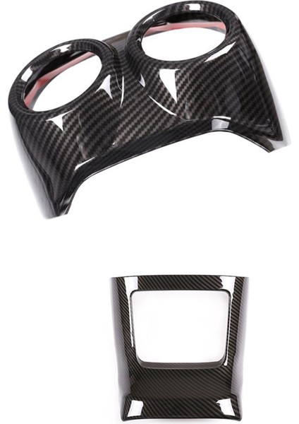 Alfa Romeo Stelvio Için Araba Arka Egzoz Havalandırma Dekoratif Çerçeve 2017-2020 Karbon Fiber (Yurt Dışından)