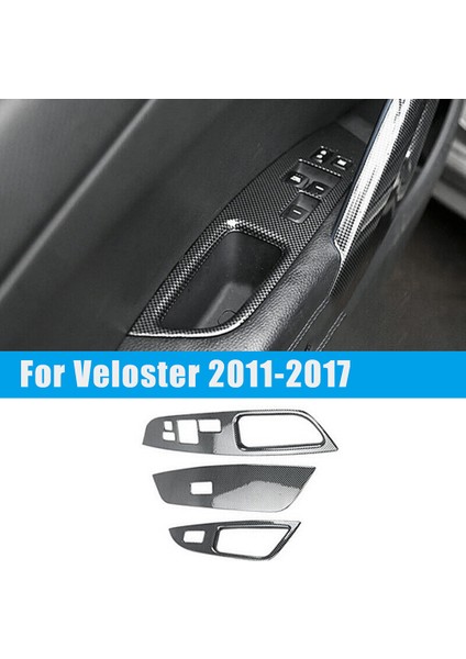 Hyundai Veloster Için 3pcs 2011-2017 Karbon Fiber Pencere Kaldırma Anahtarı Düğmesi Paneli Kapak Trim Iç Dekorasyon (Yurt Dışından) fiyatları