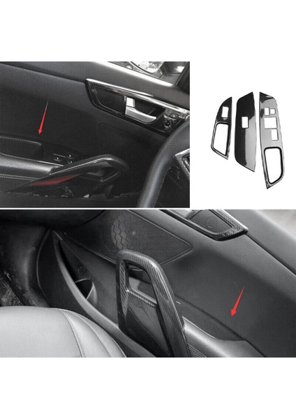 Hyundai Veloster Için 3pcs 2011-2017 Karbon Fiber Pencere Kaldırma Anahtarı Düğmesi Paneli Kapak Trim Iç Dekorasyon (Yurt Dışından) modelleri