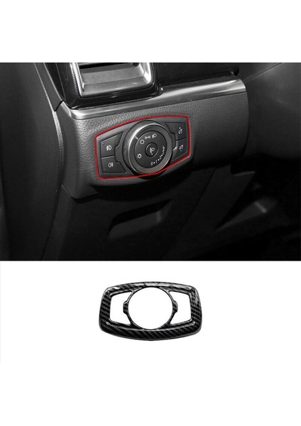 Ford Ranger / Everest 2015-2021 Aksesuarları Için 2x Karbon Fiber Far Lambası Anahtarı Kapak Döşeme Kontrol Düğmesi Çerçevesi (Yurt Dışından) fiyatları