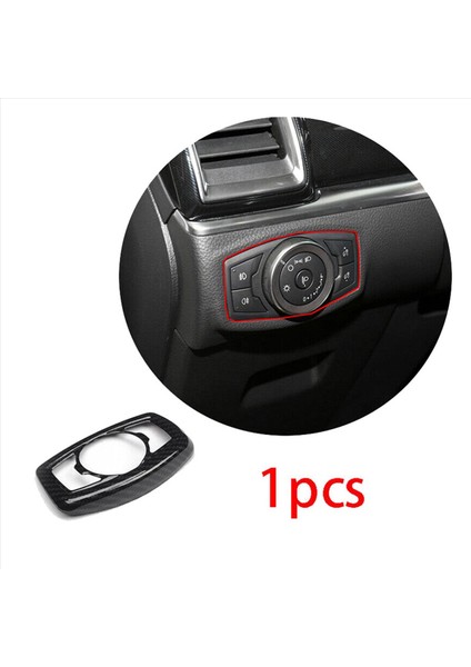 Ford Ranger / Everest 2015-2021 Aksesuarları Için 2x Karbon Fiber Far Lambası Anahtarı Kapak Döşeme Kontrol Düğmesi Çerçevesi (Yurt Dışından) fırsatları