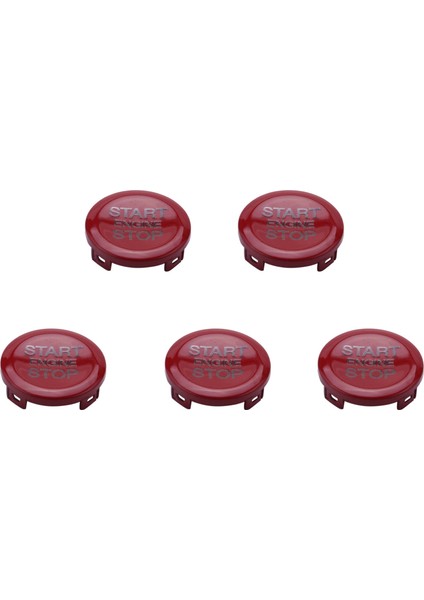 5x Abs Car Motor Antrak Durdurma Düğmesi Kapak Alfa Için Romeo Giulia Stelvio 2018 2018 (Kırmızı) (Yurt Dışından)