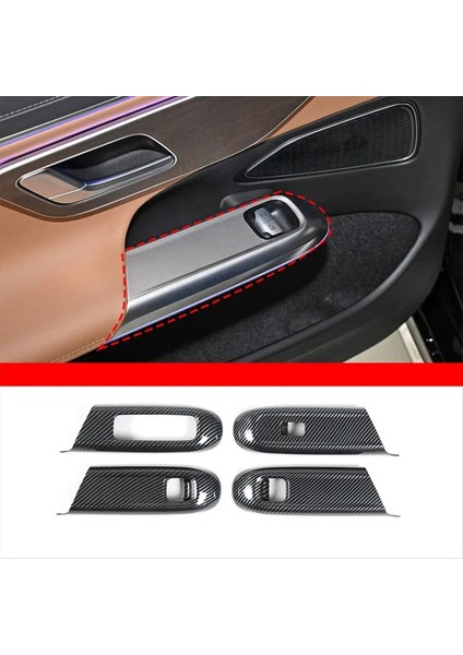 Pencere Cam Asansör Anahtarı Çerçevesi Tırm Mercedes Benz E Sınıfı W214 2024 Iç Aksesuarlar Karbon Fiber (Yurt Dışından) fiyatları
