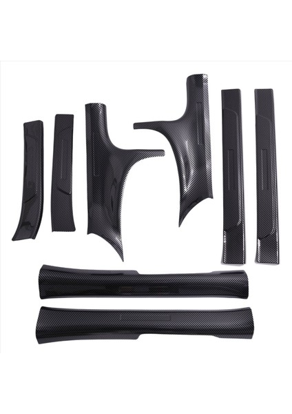 Içeride + Dış Kapı Eşik Korumaları Kapı Eşiği Giriş Koruyucusu Dekor Karbon Fiber Renk Byd Conta / Byd Atto 4 (Yurt Dışından)