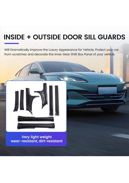 Içeride + Dış Kapı Eşik Korumaları Kapı Eşiği Giriş Koruyucusu Dekor Karbon Fiber Renk Byd Conta / Byd Atto 4 (Yurt Dışından) fırsatları