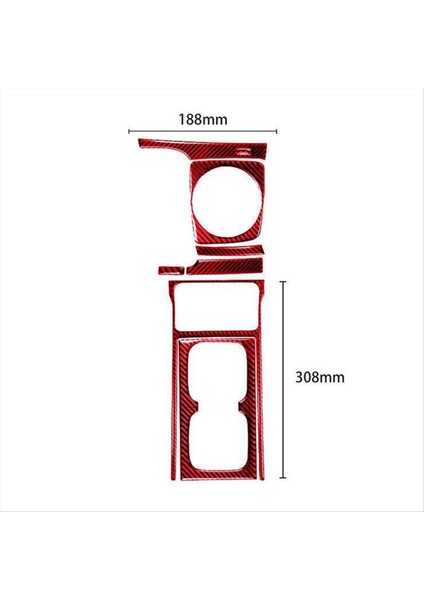 Honda Civic 06-11 Için 8pcs 06-11 Kırmızı Karbon Fiber Otomatik Vites Değiştirme Kapağı Trim Seti (Yurt Dışından) fırsatları