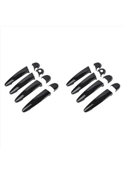 8x Karbon Fiber Dış Dış Kapı Tutucu Kapak Bmw 1 2 3 4 Serisi E87 E90 E91 E92 E93 F30 X1 X2 X3 X4 X5 X6 Lhd (Yurt Dışından)