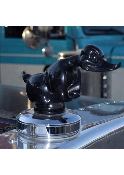 2x Angry Duck Araba Hood Süsleme Araba Ön Kaput Sticker Araba Gösterge Tablosu Dekor Güçlü Ördek Dekorasyon Aksesuarları Siyah (Yurt Dışından) modelleri