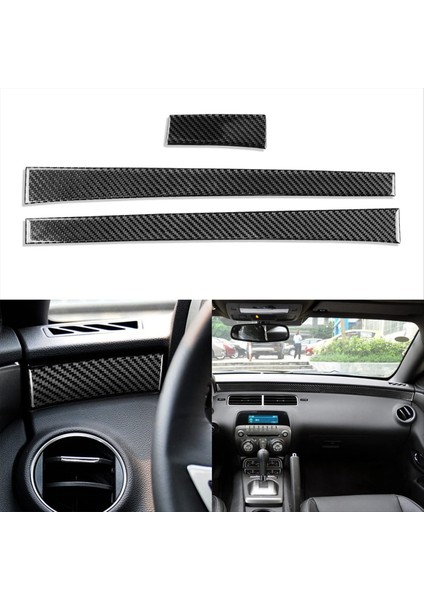 Chevrolet Camaro Için Karbon Fiber 2010-2015 Araba Gösterge Tablosu Şerit Kapağı Trim Iç Aksesuarlar Lhd (Yurt Dışından) fırsatları