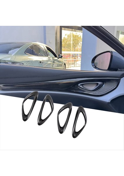 4pcs Iç Kapı Kolu Kapak Kaplama Karbon Fiber Rengi Byd Conta / Byd Atto 4 Için (Yurt Dışından) fiyatları