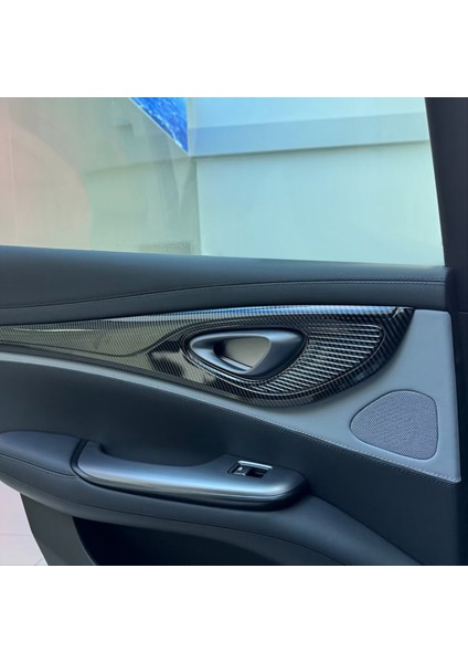 4pcs Iç Kapı Kolu Kapak Kaplama Karbon Fiber Rengi Byd Conta / Byd Atto 4 Için (Yurt Dışından) modelleri