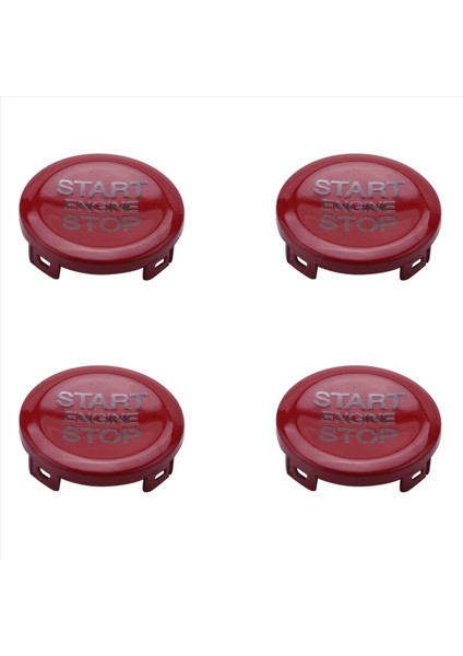4x Abs Motor Başlangıç Durdurma Anahtarı Düğmesi Kapak Alfa Için Trim Romeo Giulia Stelvio 2017 2018 (Kırmızı) (Yurt Dışından)