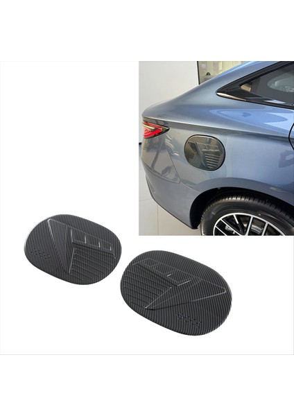 2pcs Yakıt Deposu Kapağı Gaz Yakıt Kapağı ve Şarj Kapağı Süslemesi Dekoru Karbon Fiber Rengi Byd Contası / Byd Atto 4 Için (Yurt Dışından) fiyatları