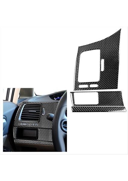 Honda Civic 8th 2006-11 Karbon Fiber Sürücü Yan Ön Paneli Kapak Döşeme Için 3pcs (Yurt Dışından) modelleri