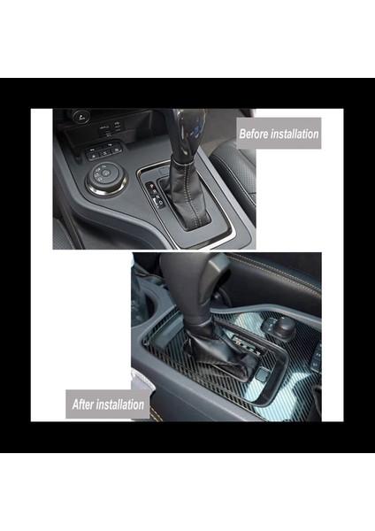 Ford Ranger Everest Endeavor 2015+ Karbon Fiber Paslanmaz Çelik Dişli Vardiyalı Panel Kapak Döşeme Çerçevesi Dekoru (Yurt Dışından) modelleri
