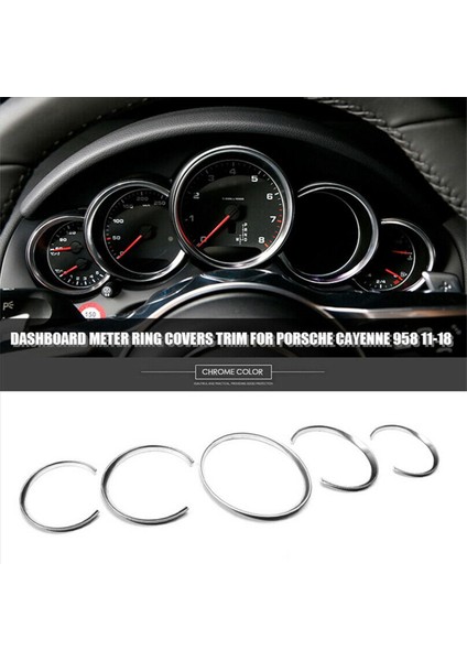 Porsche Için 2x Cayenne 958 2011-2018 Gümüş Araç Gösterge Tablosu Ölçer Yüzük Kapakları Trim Iç Dekorasyonu (Yurt Dışından) modelleri