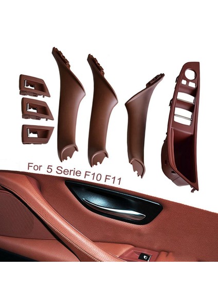 2 Set Rhd Araba Iç Kapı Kolu Iç Kapı Paneli -Bmw 5 Serie F10 F11 520 525 Kırmızı -Kahverengi Için (Yurt Dışından) indirimleri