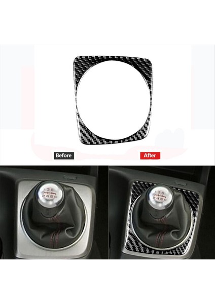 Honda Civic 8th 2006-2011 Için Karbon Fiber Manuel Dişli Vardiya Dekor Kapağı Kapağı (Yurt Dışından) indirimleri