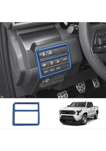 Araba Çok Fonksiyon Anahtarı Panel Trim Çerçeve Kapak Toyota Tacoma 2024 Araç Iç Aksesuarları Mavi (Yurt Dışından) fiyatları