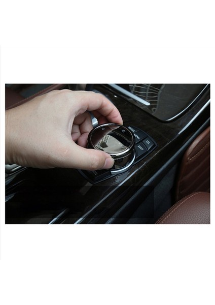 3x Idrive Car Multimedya Düğmesi Kapak Trim Düğmesi Sticker Için -Bmw F10 F18 F07 F20 F21 F06 F12 F30 F01 F02 F25 F26 (Yurt Dışından)