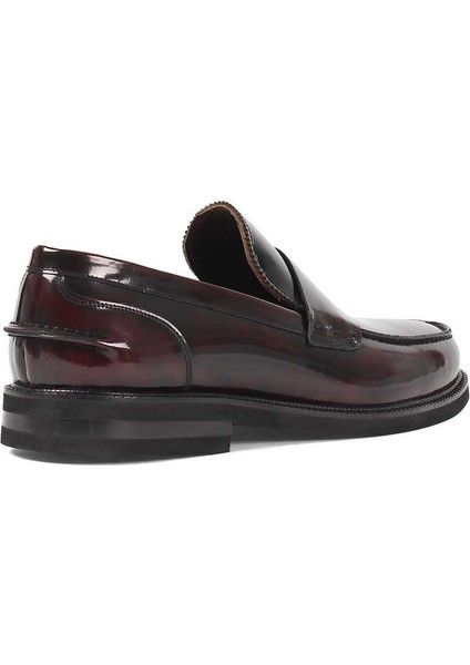 Erkek Bordo Açma Deri Loafer