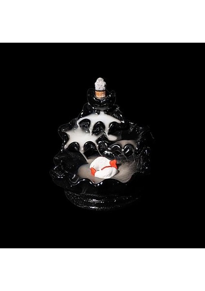 Akışlı Balık Şelale Tütsülük – Siyah Seramik | 2 Lavanta Konik Tütsü Hediyeli | Meditasyon, Yoga, Ev & Ofis Dekorasyon Için Aromaterapi indirimleri