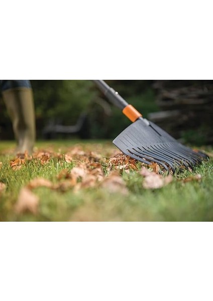 Quikfit, 1000642 Yaprak Süpürgesi, Alet Başlığı, 25 Dişli, Genişlik: 50 Cm, Plastik Dişler, Siyah/turuncu, fırsatları