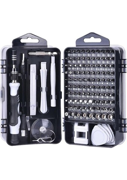 115 Parça Elektronik Tornavida Seti, Manyetik Uçlu Onarım Kiti, Dizüstü, Telefon ve Saat Tamiri Için Profesyonel Tamir Seti