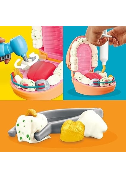 Drill 'n Fill Diş Hekimi Oyun Hamuru Seti, 3 Yaş ve Üzeri Çocuklar Için, 8 Modelleme Bileşiği Kutusu, Toksik Değildir, Çeşitli Renkleri Mevcuttur modelleri