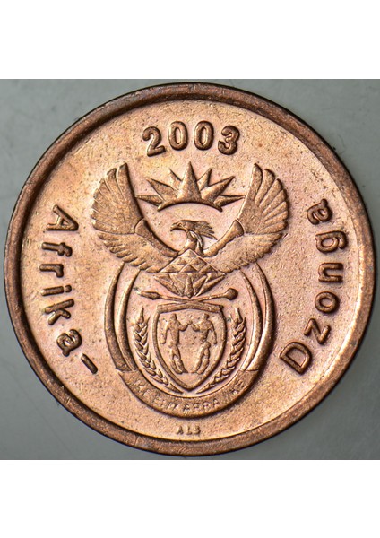 Güney Afrika Cumhuriyeti 5 Cent 2003 Mavi Turna Temalı. Çilaltı. modelleri