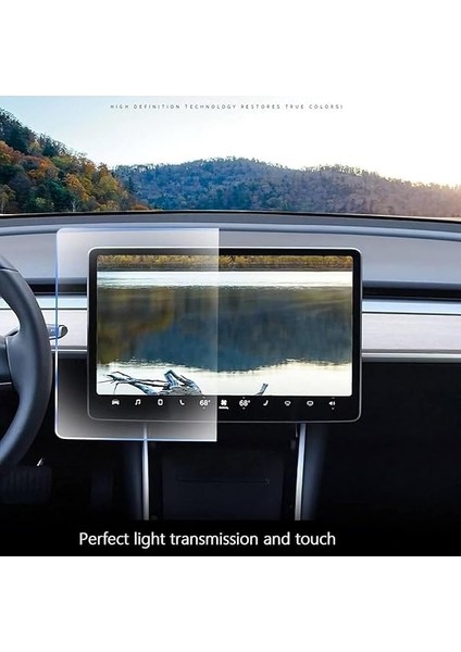 Tesla ile Uyumlu Model Y 15 Inç 2023 2024 Multimedya Auido Ekran Koruyucu Cam Film Çizilmez Araç Screen Protector fiyatları