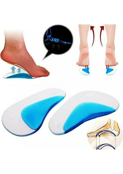 Yumuşak Jel Düz Tabanlık, Konfor ve Destek Sağlar, Ayak Rahatlığı