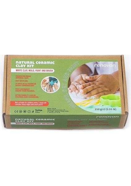 Doğal Beyaz Kil Seti,fırınlamaya Gerektirmez. Oluştur,kurut,boya.güzel Sanatlar,figür, Heykel,modelleme,oyun ve Montessori Sınıfları Için,tosik Değil modelleri