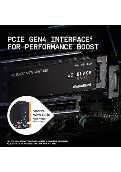 SN770 2tb Nvme Dahili Gaming-Ssd; Pcıe Gen4 Teknolojisi, 5.150 Mb/saniyeye Kadar. Okuma Hızı, M.2 modelleri