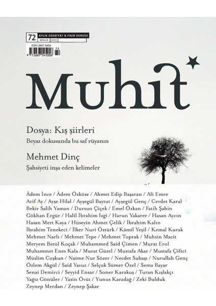 Muhit Dergi 72.sayı Aralık 2025