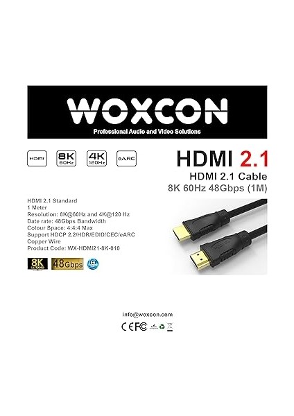 - HDMI 2.1 Kablo - 8k 60Hz, 4K 120Hz, 4K 60Hz, Earc, Hdr, D-Hdr, Hdcp2.2, Dolby Vision, Dolby Atmos (1 Metre) fiyatları