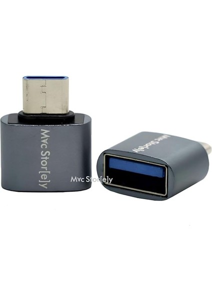 Type-C Dönüştürücü USB 3.0 Thunderbolt 3 Dönüştürücü Hafif Cep Tipi Gri