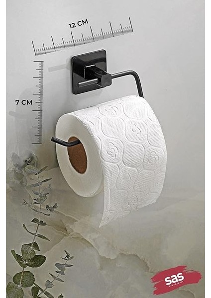 Haus Kare Yapışkanlı Açık Tuvalet Kağıtlığı Wc Kağıtlık Tutucu Siyah KS-001 modelleri