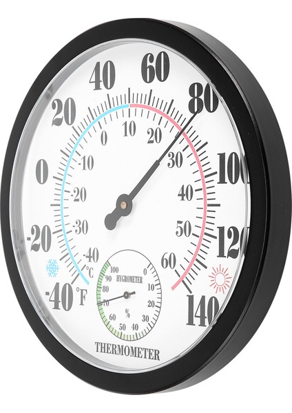 Iç Mekan Dış Termometre Bahçe Duvar Veranda Hava Termometresi Higrometre Çok Sayıda Çapında (Siyah) (Yurt Dışından) modelleri