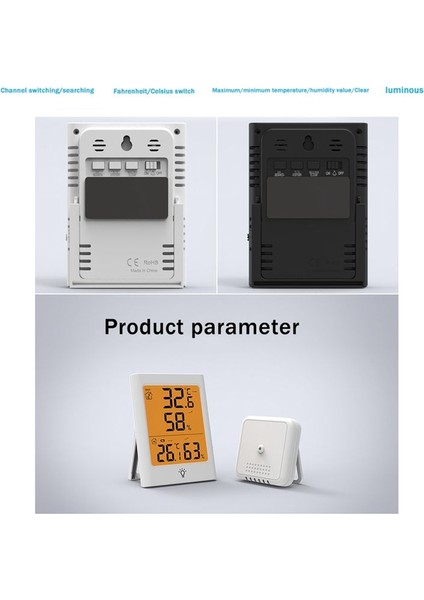 Dijital Ekran Termometresi Iç Mekan ve Dış Mekan Sıcaklığı ve Nem Metre Hava Saati Beyaz (Yurt Dışından) fırsatları