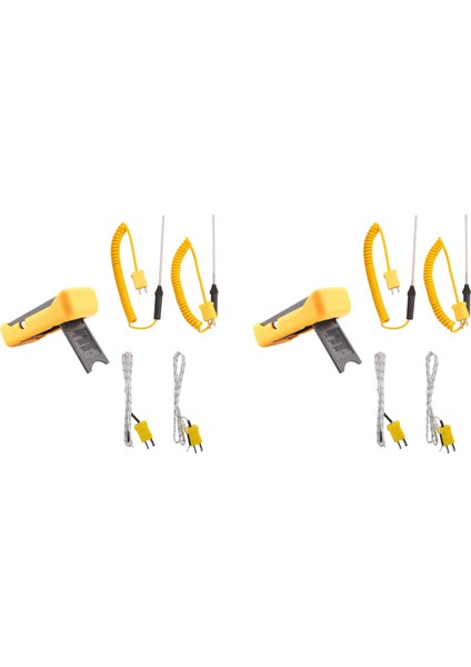 Çift Kanallı 2x Dijital K Tipi Termokupl Termometresi (-50-1300 ° C) 4 Probun El Tipi Yüksek Sıcaklık (Yurt Dışından)